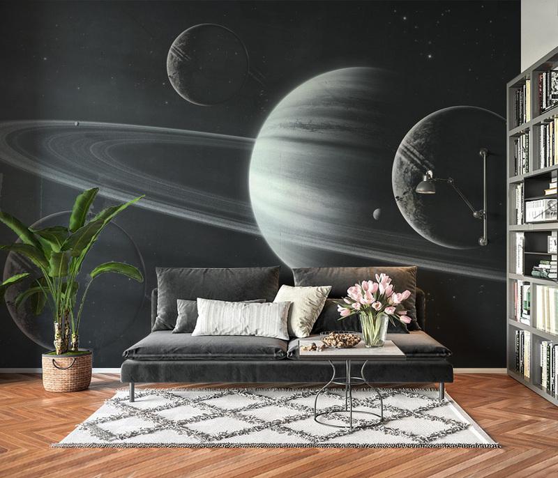 Fototapeta kosmiczne planety ciemne