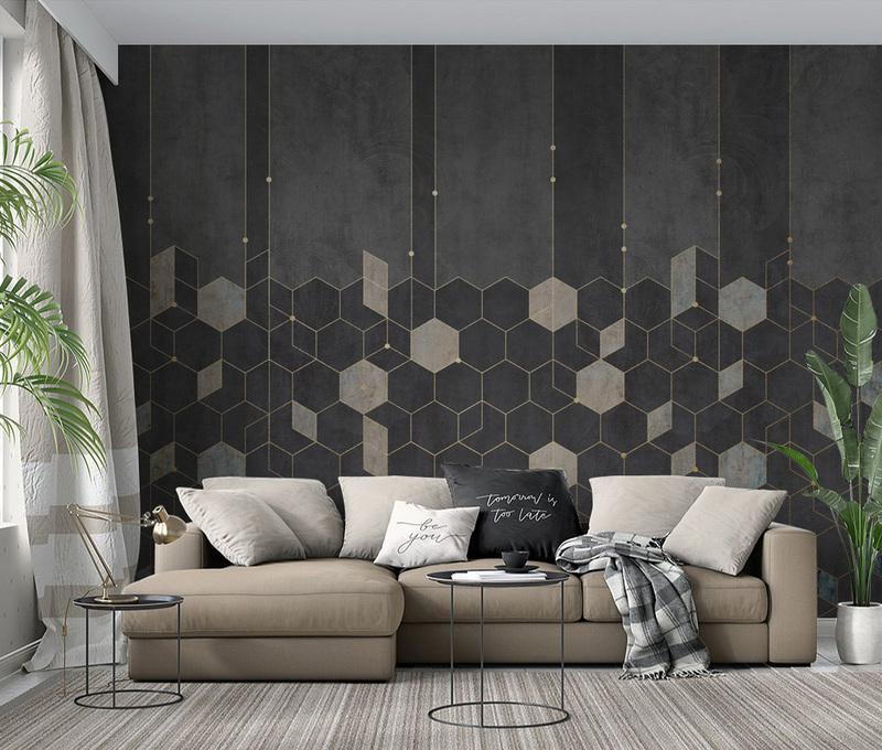 Fototapeta geometryczna ciemna