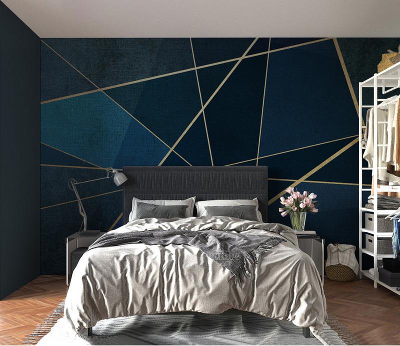 Fototapeta geometryczna błękitna