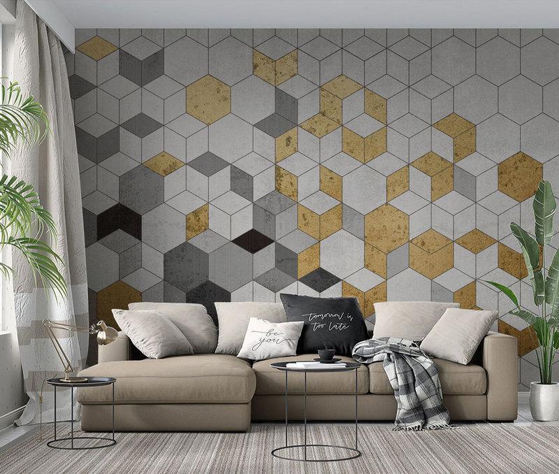 Fototapeta geometryczny efekt 3D