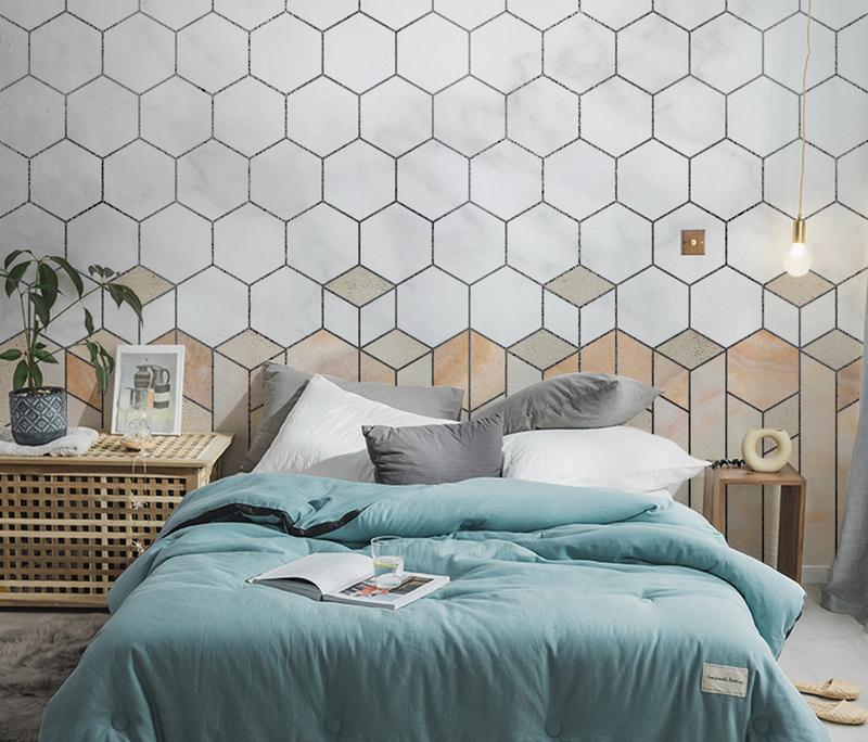 Fototapeta geometryczna marmurowa beżowa