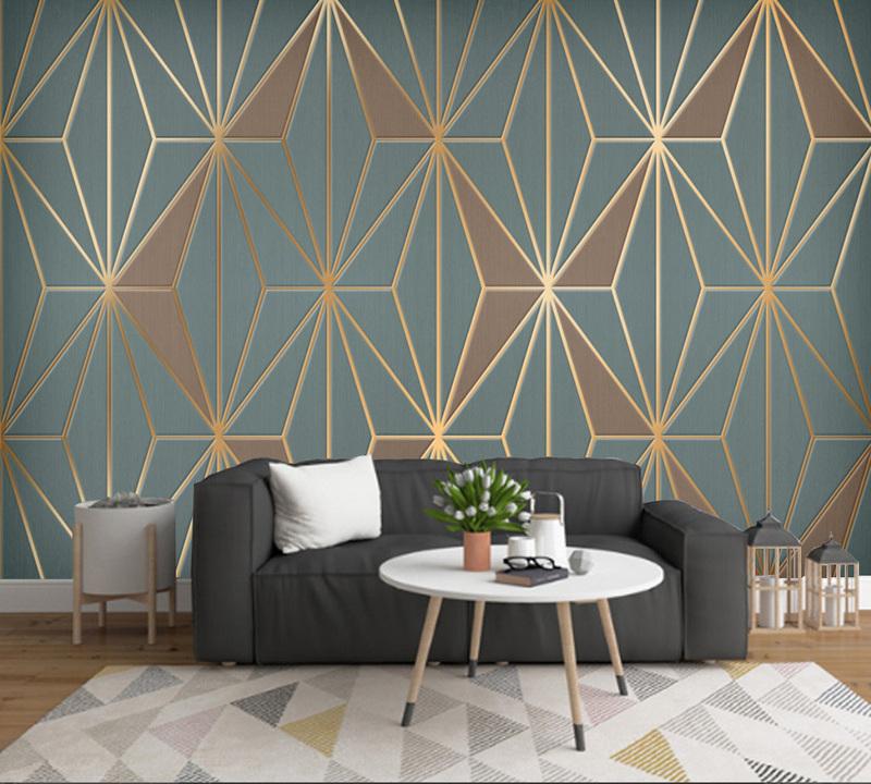 Fototapeta geometryczna złoto brązowa
