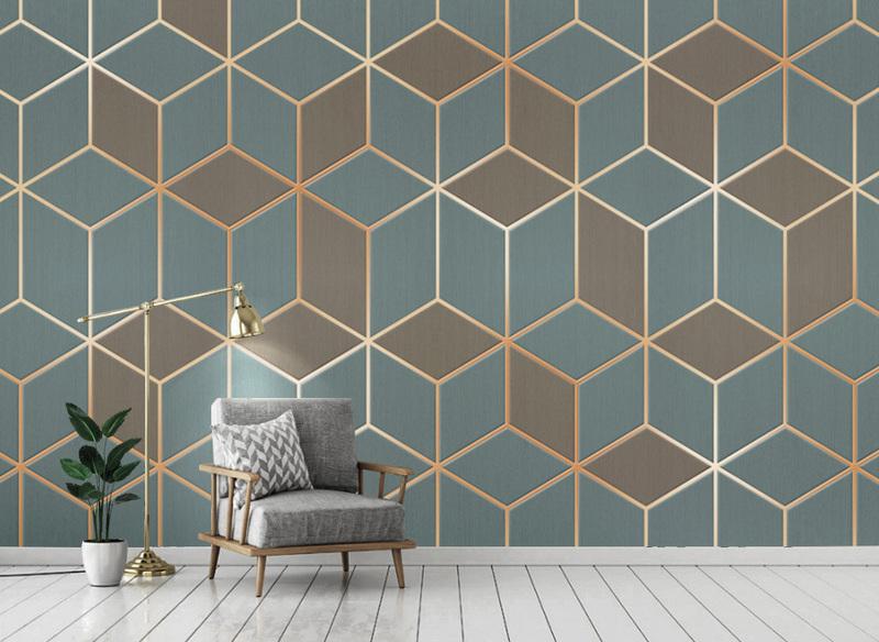 Fototapeta geometryczna turkusowa