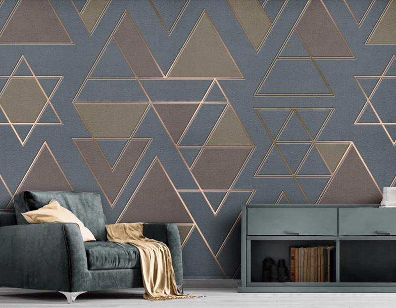 Fototapeta geometryczna szaro-brązowa