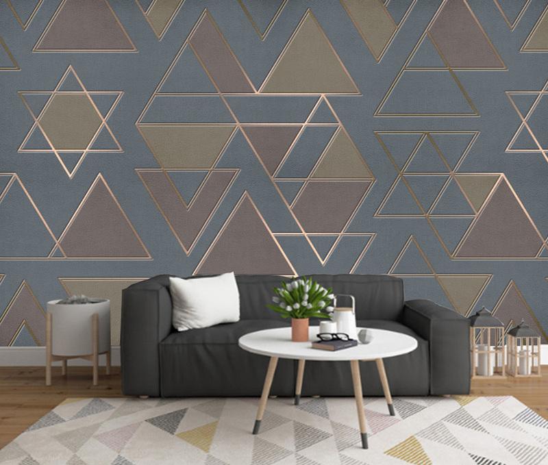 Fototapeta geometryczna szaro-brązowa