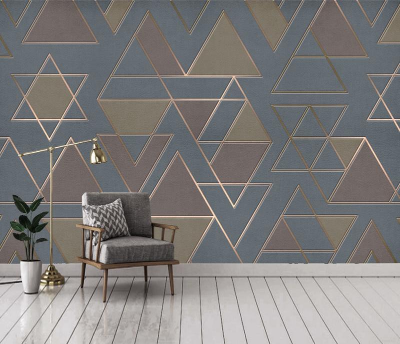 Fototapeta geometryczna szaro-brązowa