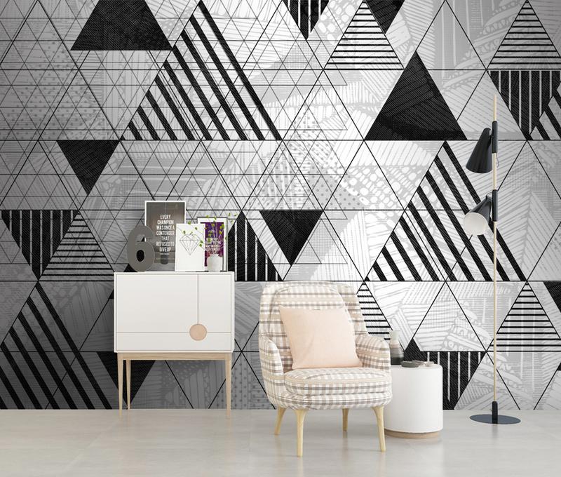 Fototapeta geometryczna czarno-biała