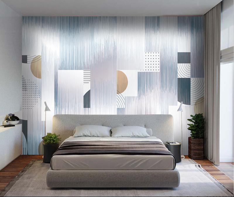 Fototapeta geometryczna niebieska