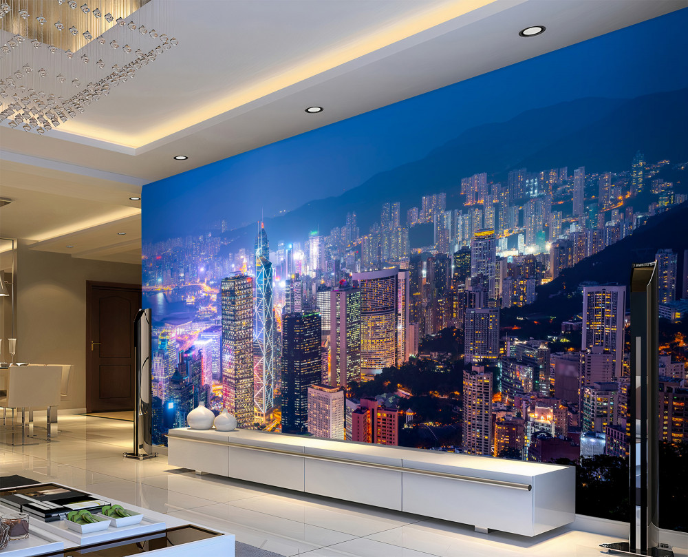 Fototapeta widok na Hongkong nocą