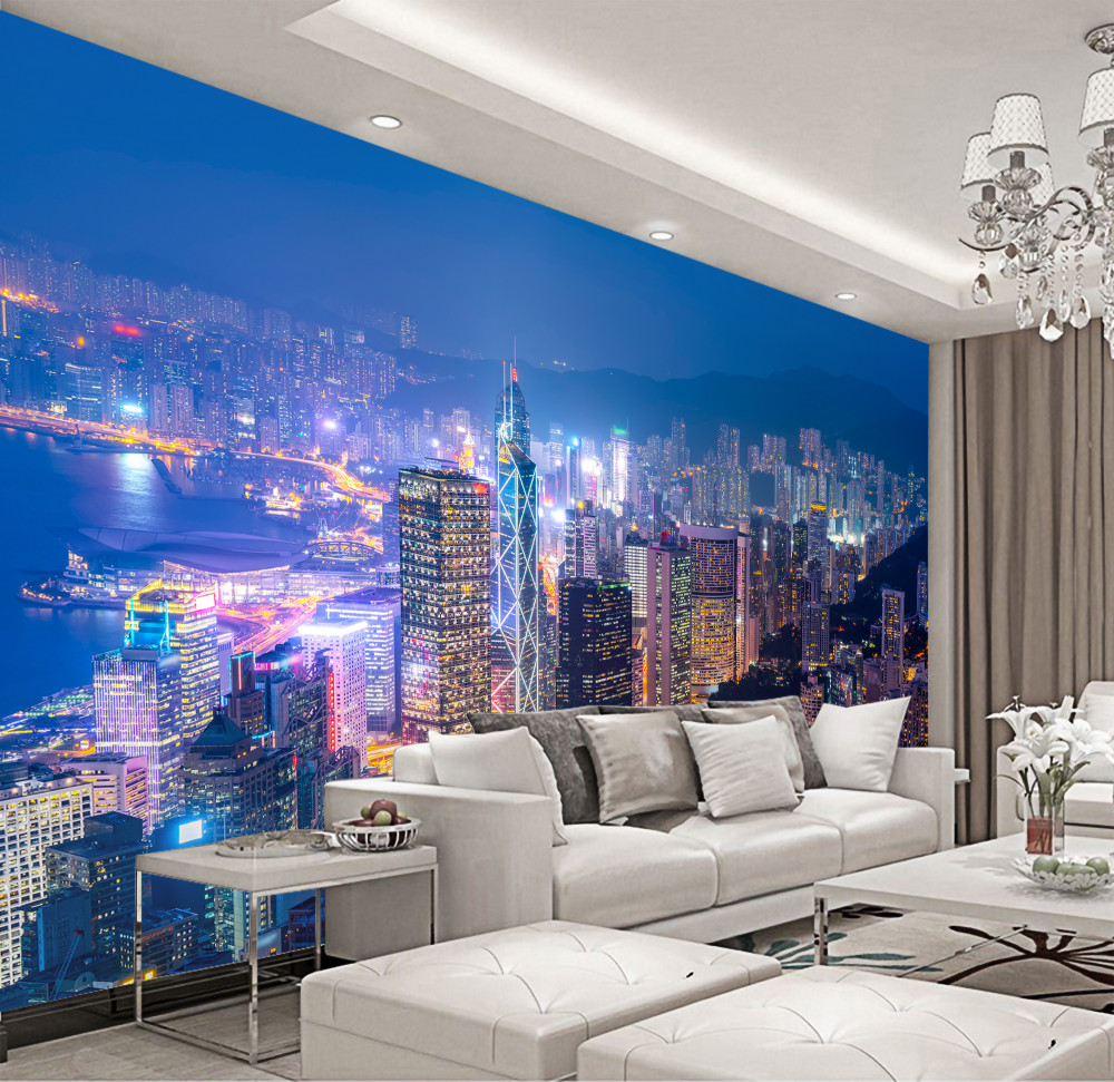 Fototapeta widok na Hongkong nocą