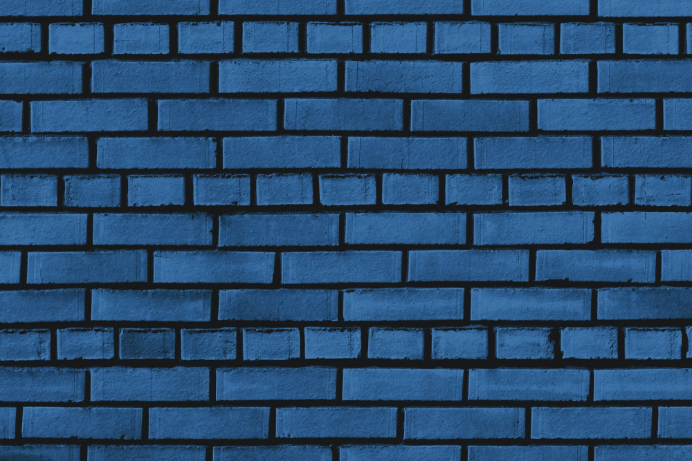 Fototapeta ciemnoniebieski mur z cegły