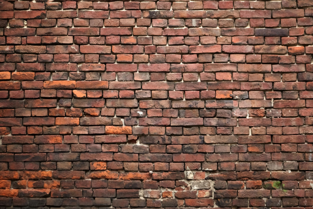 Fototapeta stary ciemny mur z cegły