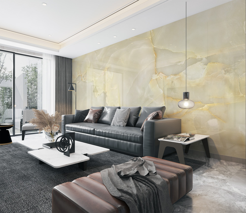 Fototapeta Gres porcelanowy z onyksu w kolorze beżowym