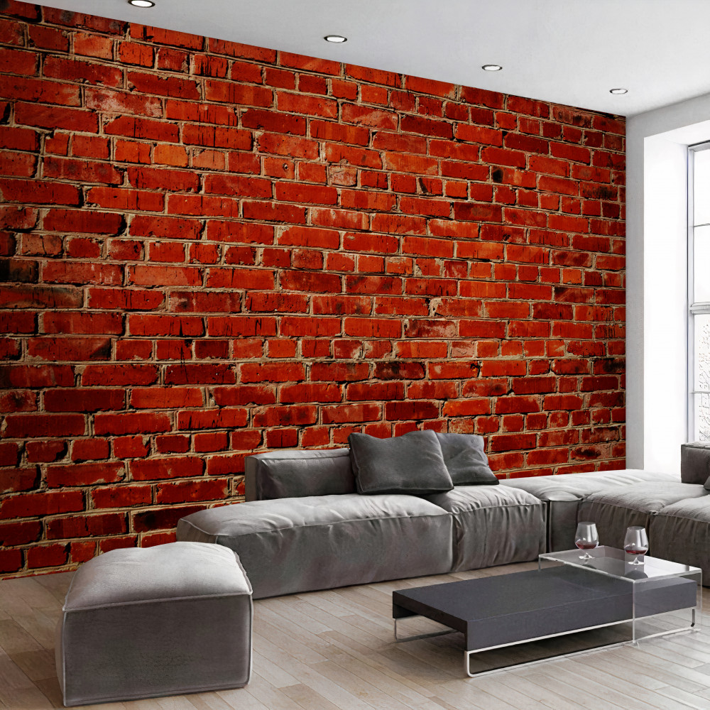 Fototapeta ciemnoczerwony mur z cegły