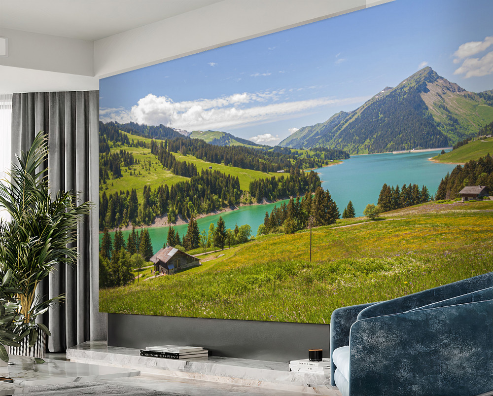 Fototapeta lazurowe górskie jezioro ongren