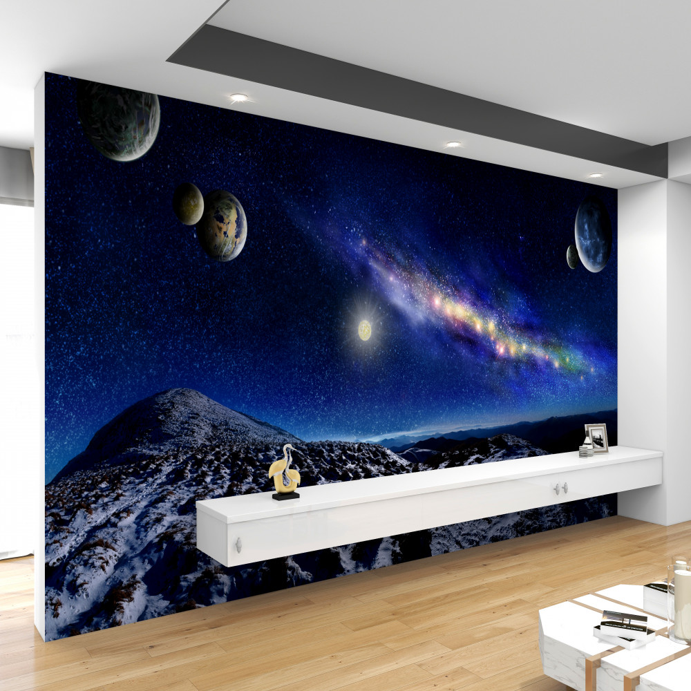 Fototapeta przestrzeń kosmiczna z planetami