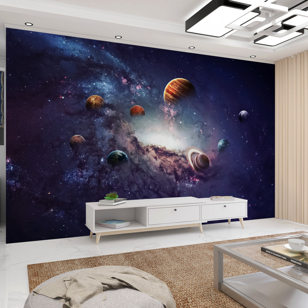 Fototapeta planety galaktyki i ich rozmiary
