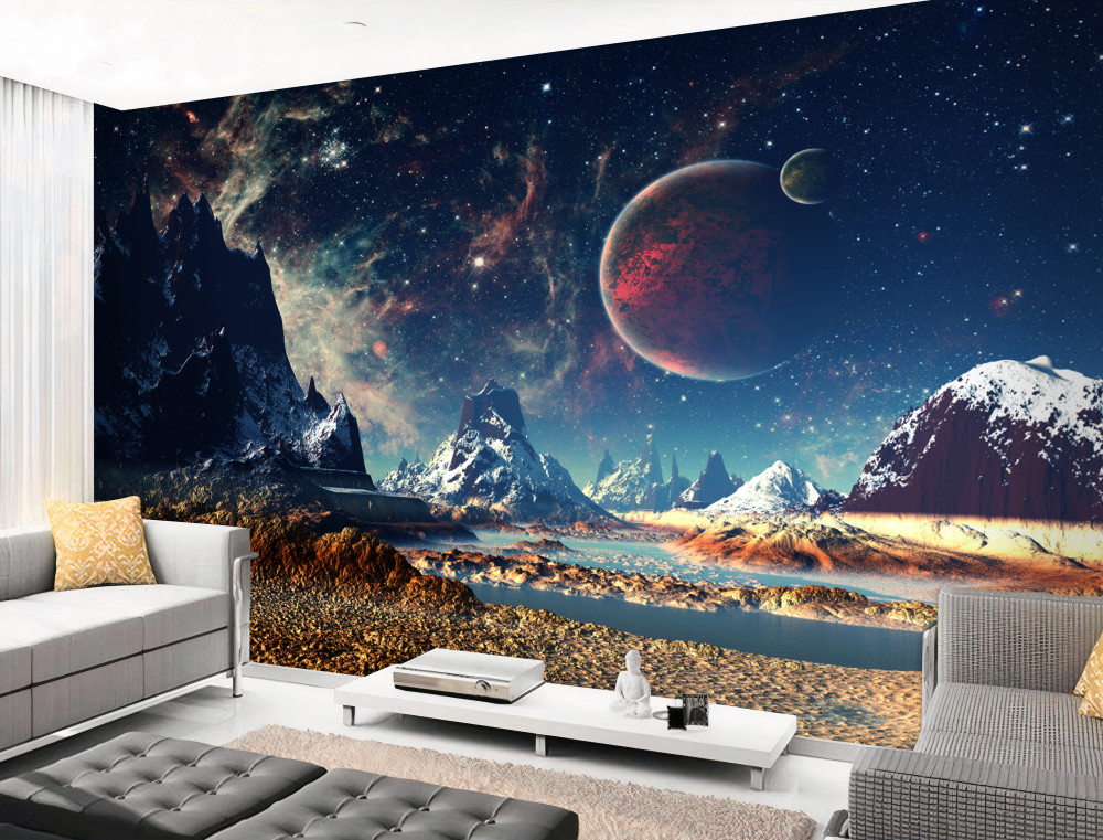 Fototapeta powierzchni planety science fiction