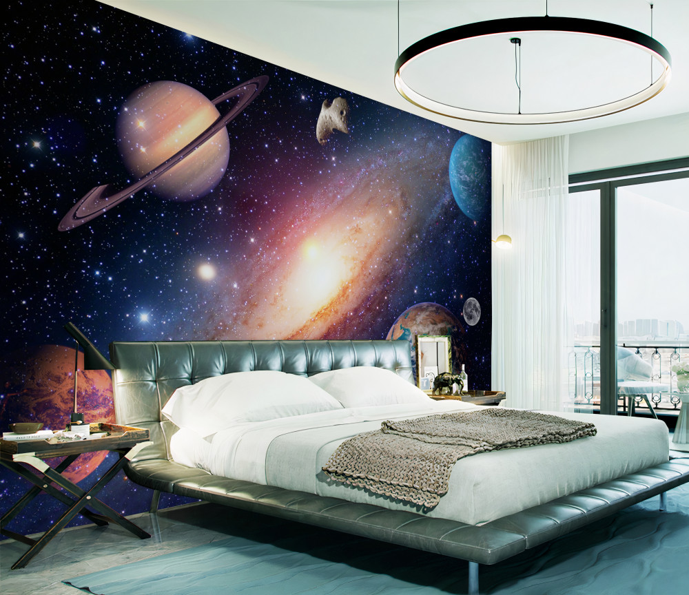 Fototapeta galaktyka z planetami