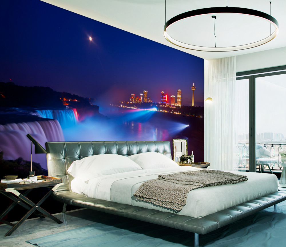 Fototapeta Nocne oświetlenie wodospadu Niagara