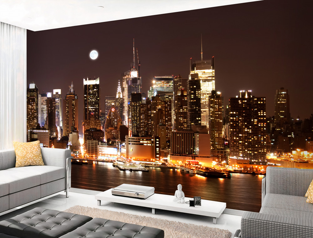 Fototapeta wspaniały widok na Manhattan nocą