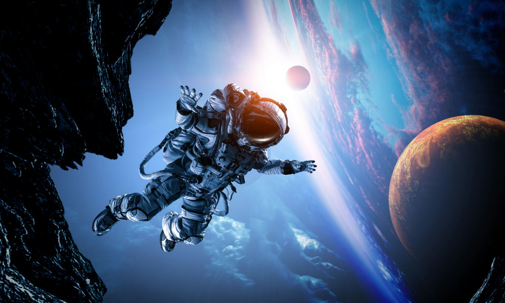 Fototapeta astronauta w kosmosie