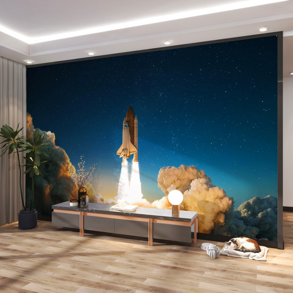 Fototapeta statek kosmiczny startujący w kosmos