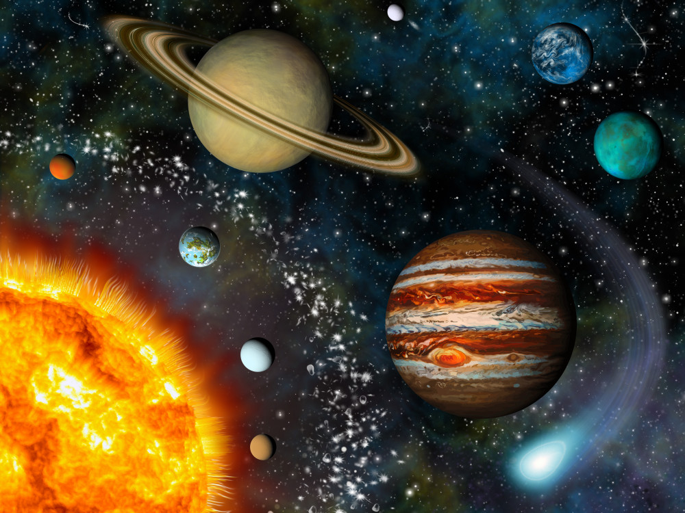 Fototapeta wyjątkowa parada planet