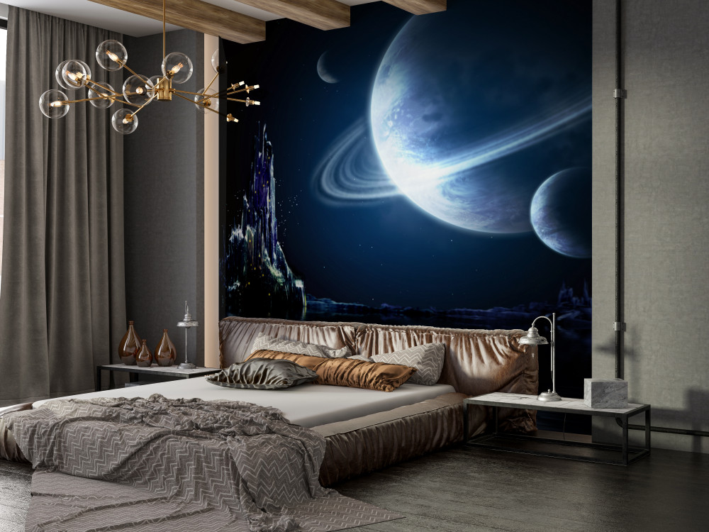 Fototapeta fantastyczna przestrzeń nocą
