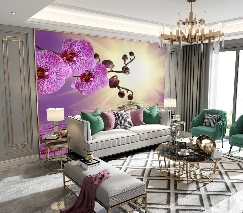 Fototapeta orchidea odbicie w wodzie