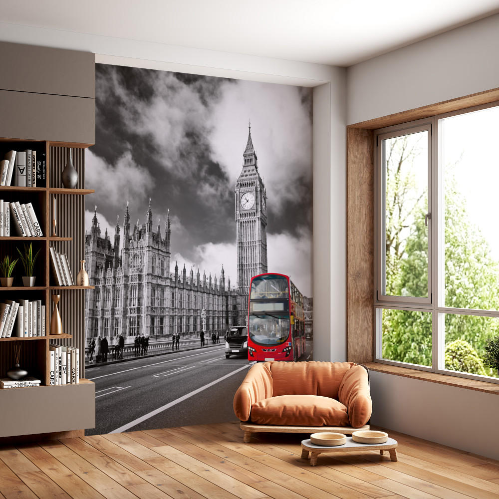 Fototapeta czerwony autobus i Big Ben