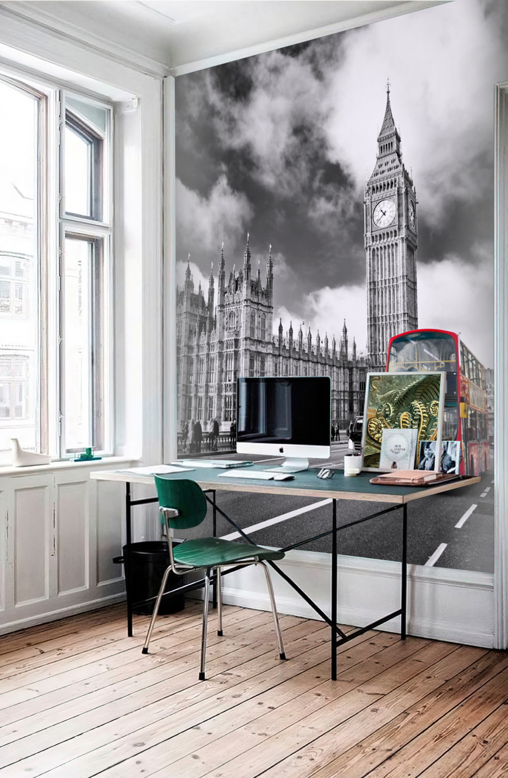 Fototapeta czerwony autobus i Big Ben
