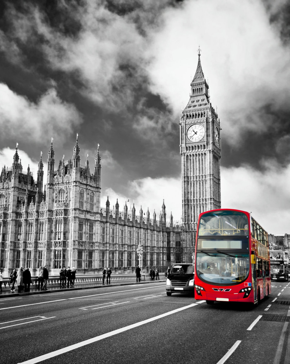 Fototapeta czerwony autobus i Big Ben