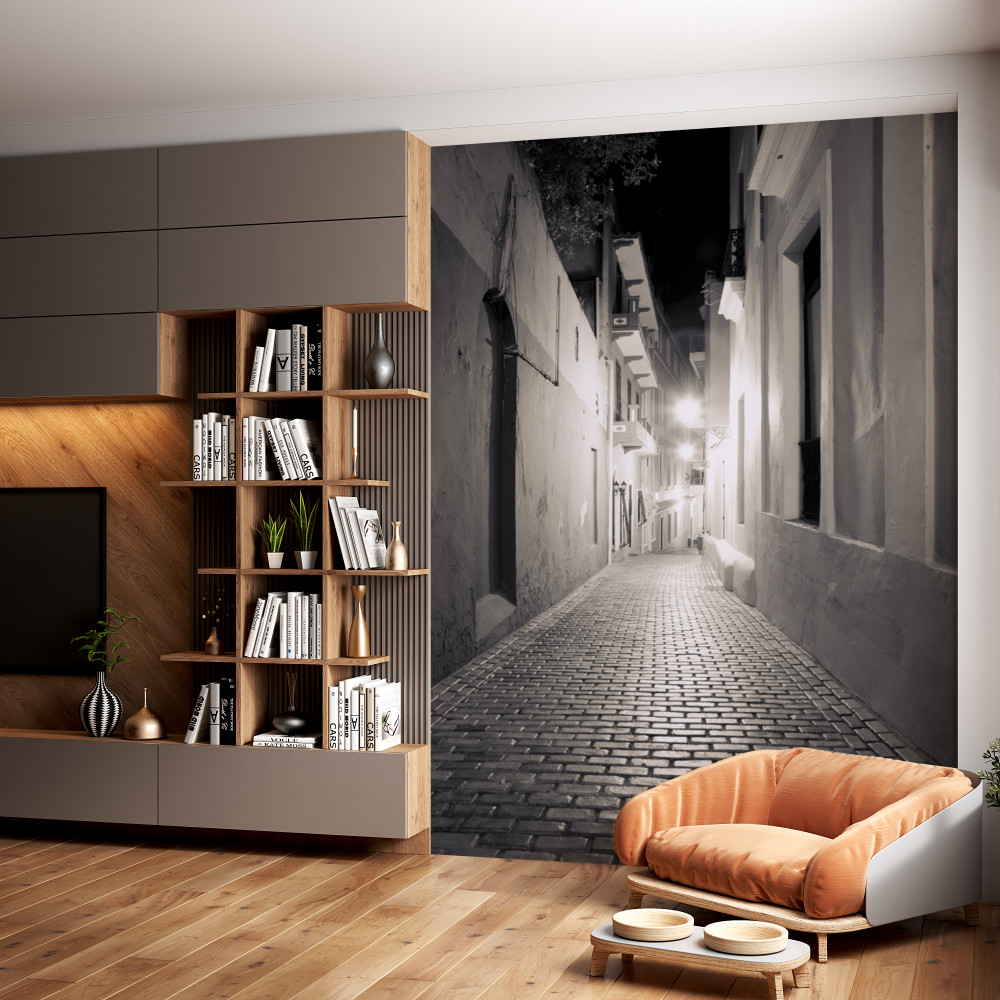 Fototapeta pusta ulica w nocy