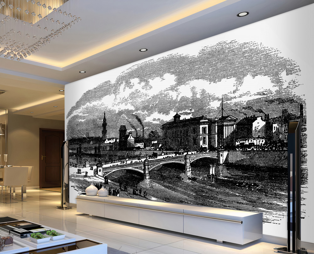 Fototapeta Albert Bridge Glasgow w stylu retro