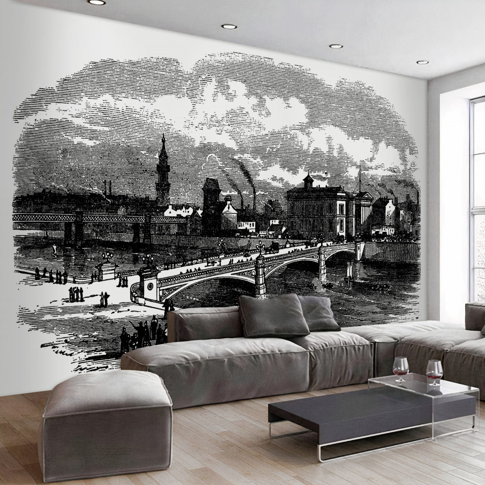 Fototapeta Albert Bridge Glasgow w stylu retro