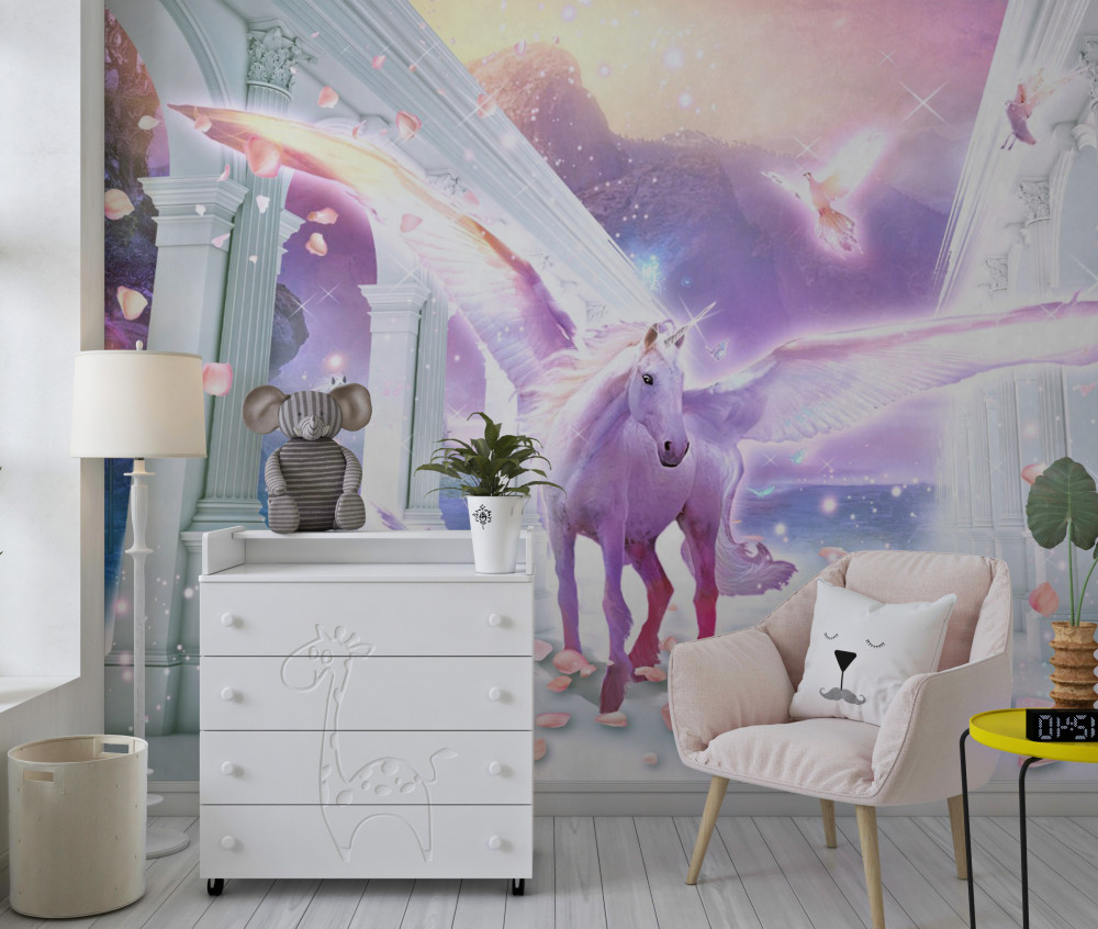 Fototapeta latający jednorożec fantasy