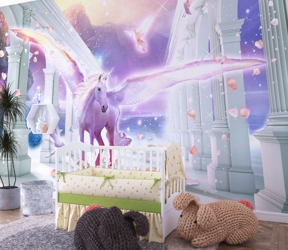 Fototapeta latający jednorożec fantasy