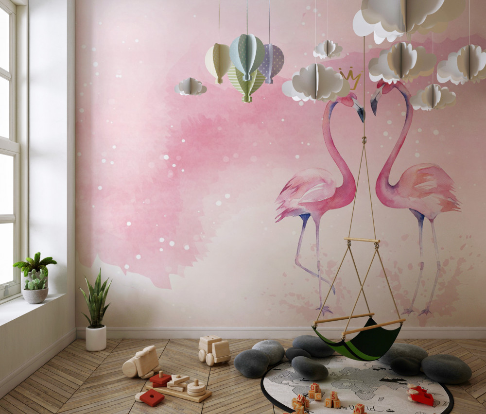 Fototapeta para różowych flamingów