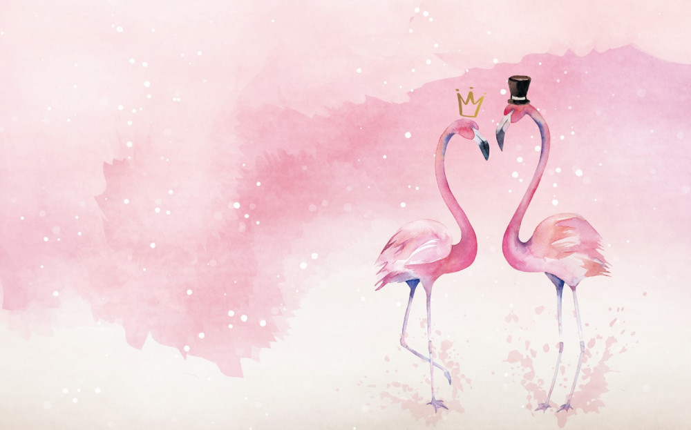 Fototapeta para różowych flamingów