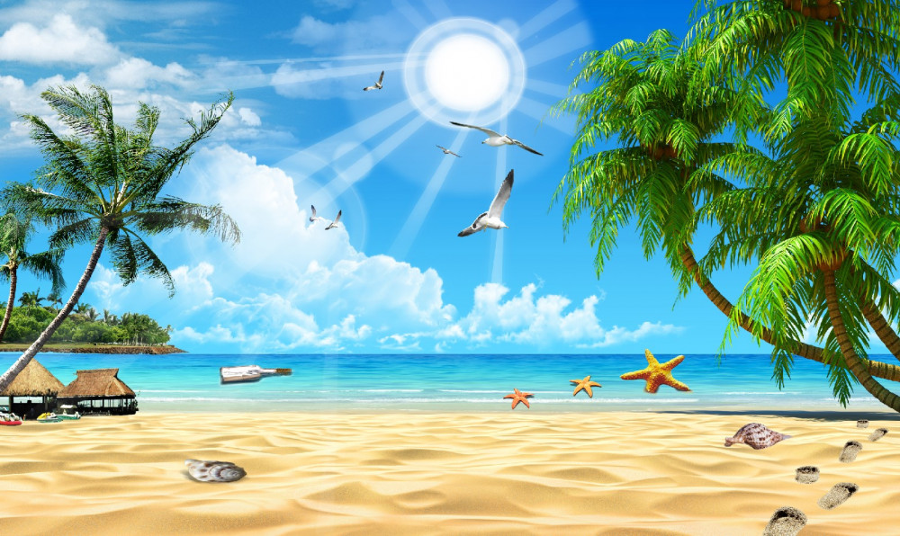 Fototapeta cichy raj na plaży