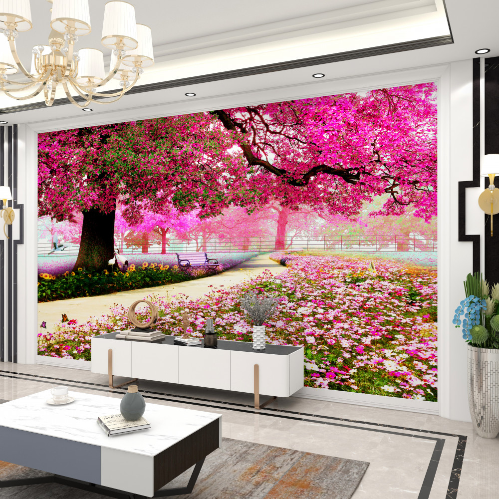 Fototapeta stara kwitnąca różowa sakura