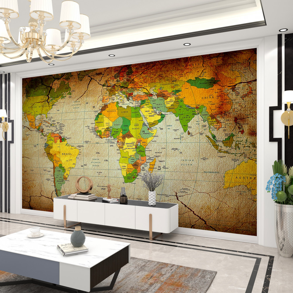 Fototapeta geograficzna mapa świata