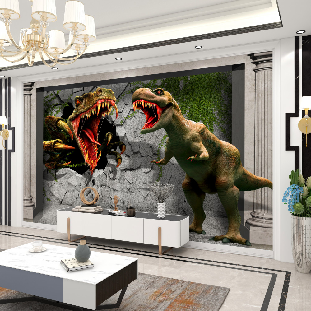 Fototapeta niebezpieczny dinozaur w łuku