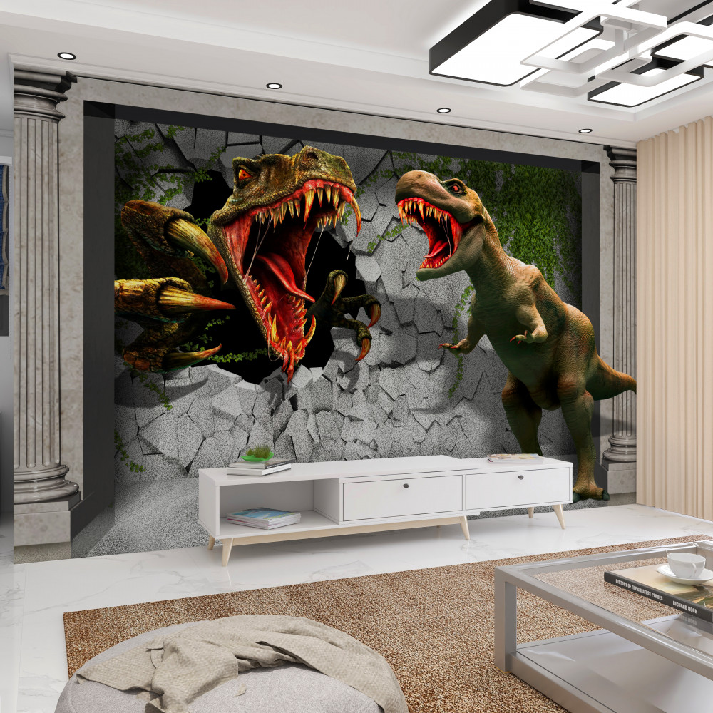Fototapeta niebezpieczny dinozaur w łuku