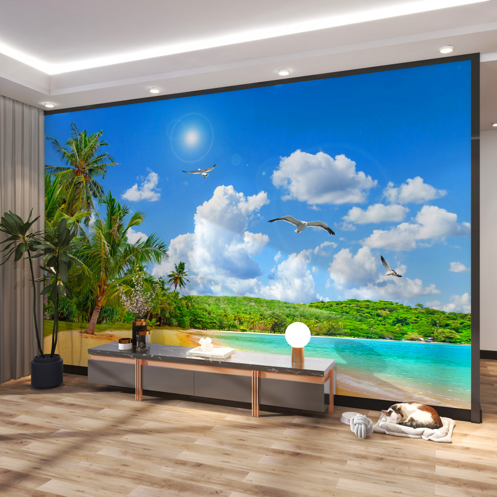 Fototapeta słoneczna plaża na tropikalnej wyspie
