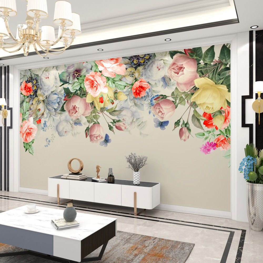 Fototapeta zróżnicowany, elegancki kwiatowy boom