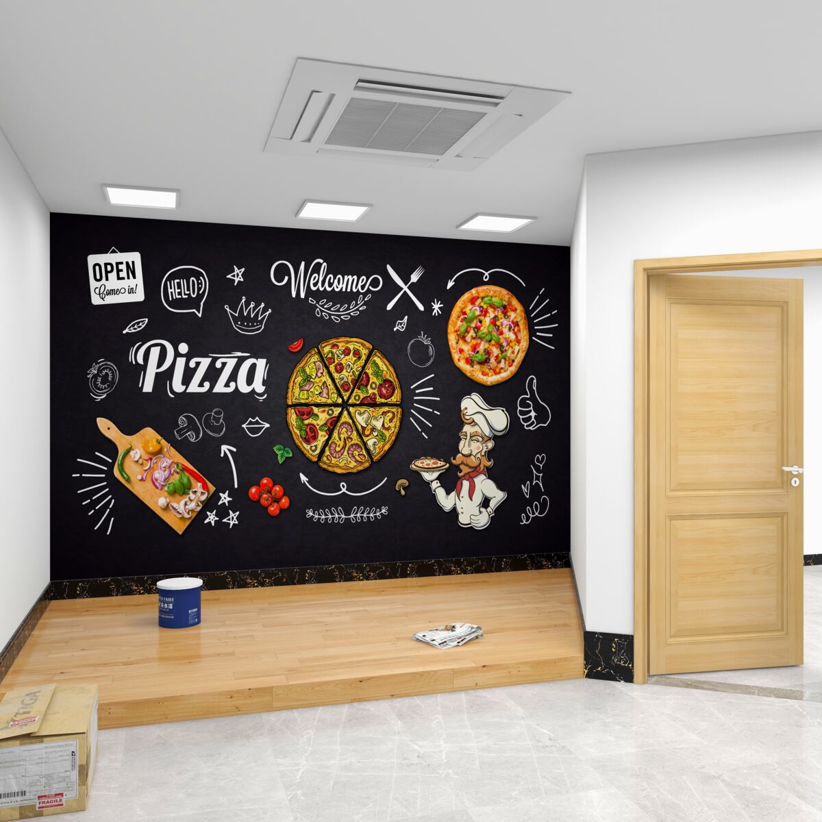Fototapeta Szef kuchni pizzy