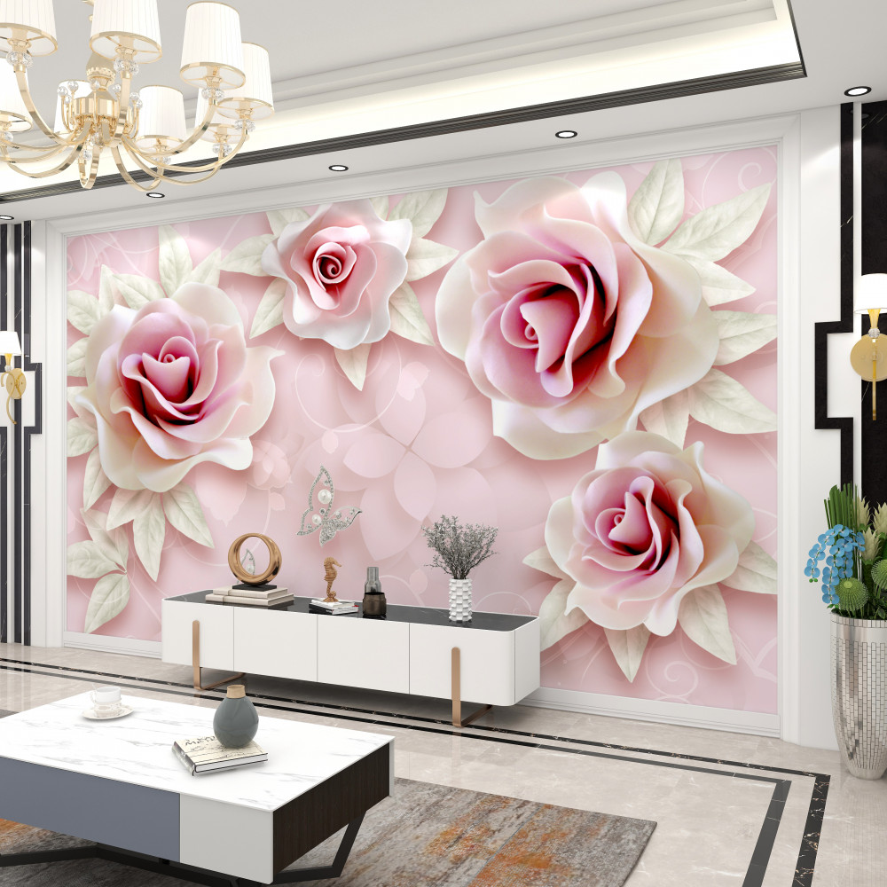 Fototapeta delikatna liliowa porcelanowa róża
