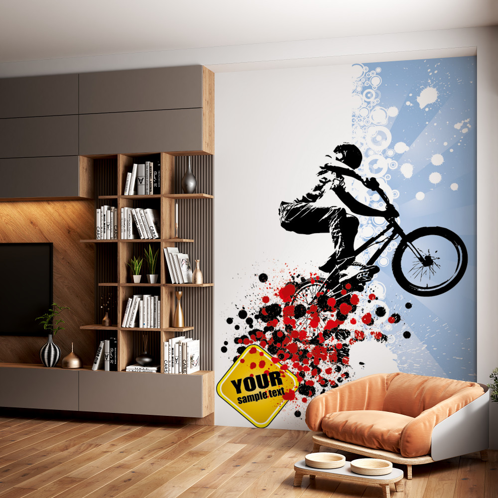 Fototapeta skok rowerzysty bmx